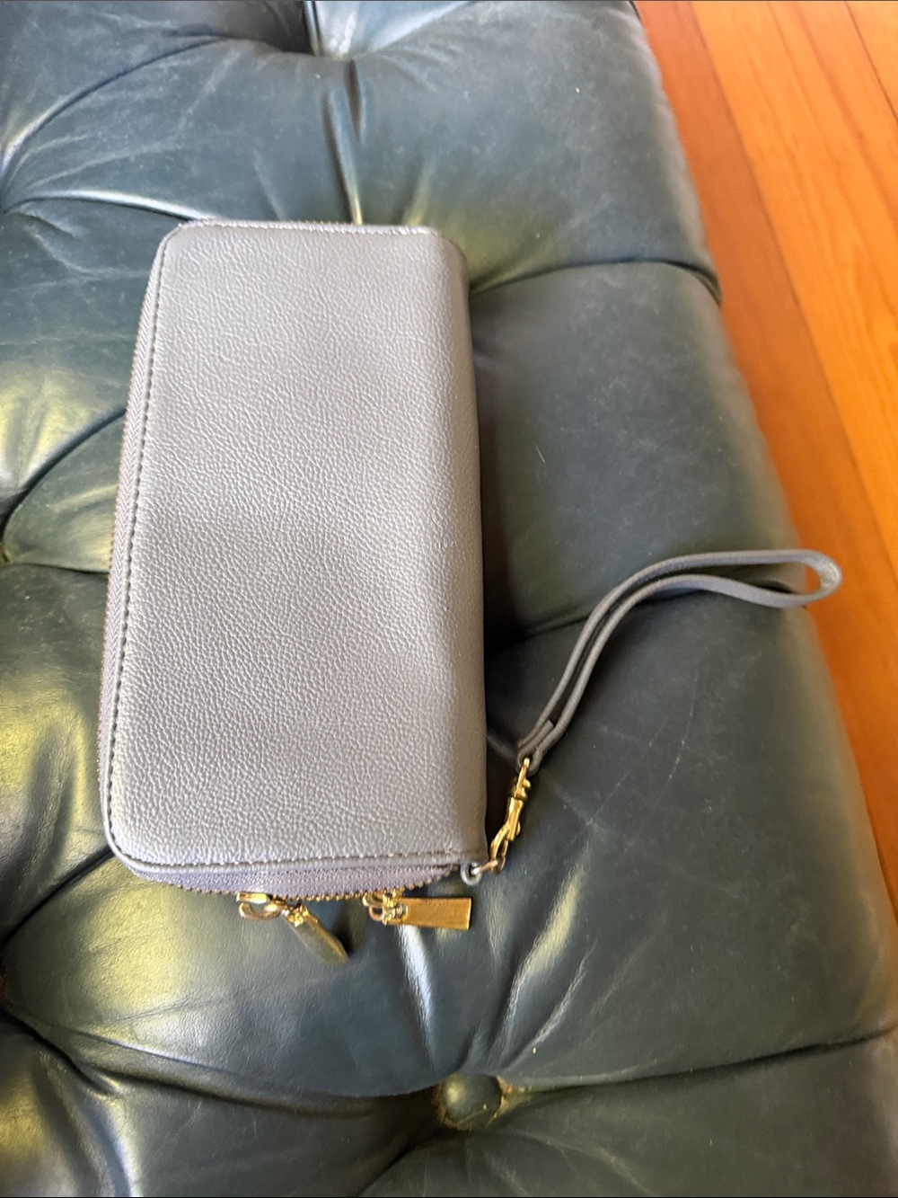 Target pebble gray Wristlet Clutch with Strap